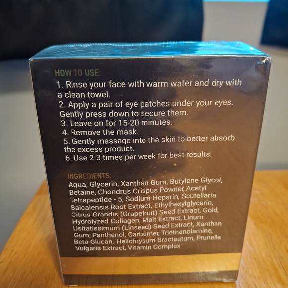 Kinpur Organic 24K Gold Eye Mask - Picture 3 of 7